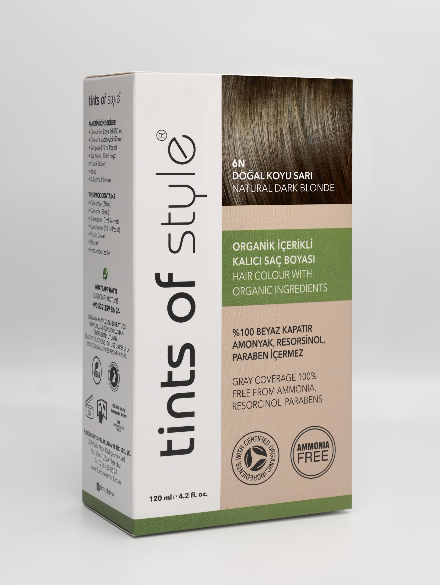 Tints of Style  6N Koyu Sarı Organik Saç Boyası